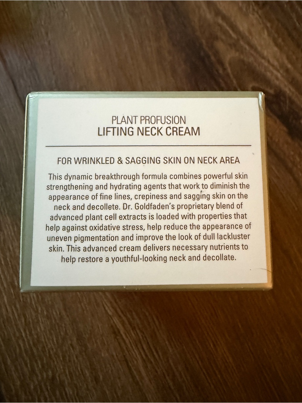 Goldfaden, MD plant profusion neck lifting cream - Picture 2 of 3